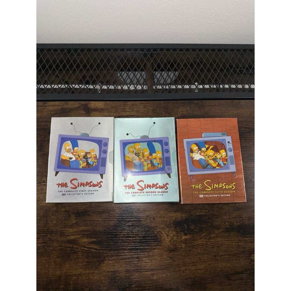 The Simpsons Complete Seasons 1 2 & 5 DVD Lot Collector's Edition Missing Disc 5